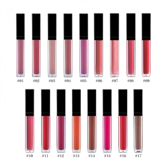 Lipgloss 광택 있는 방수 MSDS 승인을 습기를 공급하는 17의 색깔 입술 메이크업 제품
